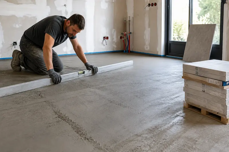 Préparation et contrôle du support avant la pose de carrelage à Aire-sur-la-Lys
