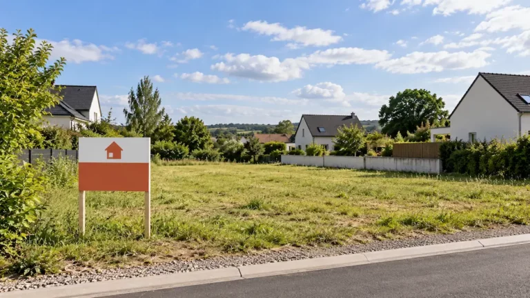 Terrain à bâtir à vendre dans un environnement résidentiel pour un projet de construction de maison