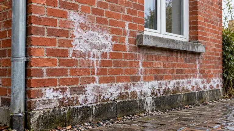 Injection de résine hydrophobe dans un mur en briques pour traiter les remontées capillaires